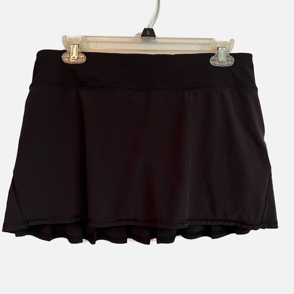 Black Lulumelon Pace Setter Skirt Size 8
